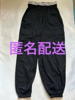 ロゴウエスト ワークパンツ カーゴパンツ ブラック Mのサムネイル