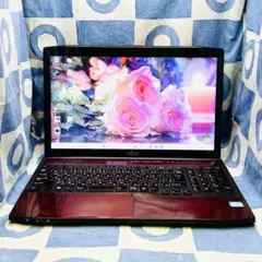 爆速SSD480GB☆i7☆大人気赤ノートPC♪ブルーレイ&カメラ付！Win11