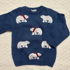 dave&bella デイブベラ 白くまニット セーター 4Y/100