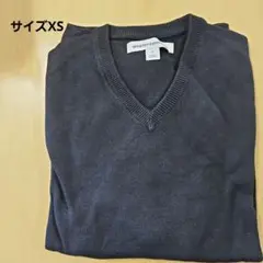 セーター Vネック メンズ　サイズXS　黒　ブラック【新品未使用】