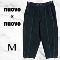 美品✨【nuovo×nuovo】クロップドデニムパンツ　テーパード　裾ジップ　M