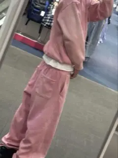 UNIQLO C ピンク スウェットパンツ　パーカー　セットアップ