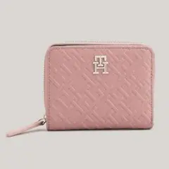 TOMMY HILFIGER リファインドモノグラムミディアムジップウォレット