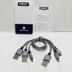 Micro USBケーブル 0.3M 3本組 アンドロイド 急速充電