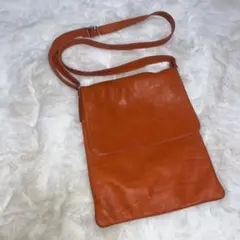 k*i様 【SALE中】本革　イタリア製　ショルダーバッグ　オレンジ
