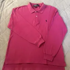 Polo by Ralph Lauren ピンク 長袖ポロシャツ L