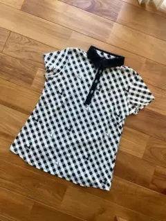 マンシングウェア　Munsingwear ミッキー　半袖　チェックポロシャツ