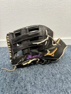 プロ野球選手実使用Mizuno 硬式野球グローブ 黒/ベージュ