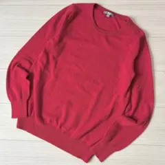 UNIQLO ユニクロ カシミヤ100% ニット セーター 赤 L クルーネック