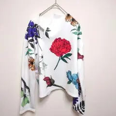 アメリAMANDA SLIT NECKTOP トップス シャツameri 花柄 - メルカリ