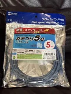 サンワサプライ カテゴリ5e LANケーブル クロス 5m 未開封品