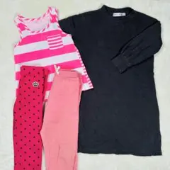 女の子 100 まとめ売り 4点セット ワンピース レギンス BABYDOLL入