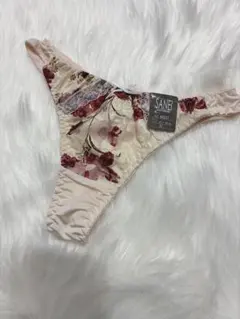 SANEI花柄 Tバック ベージュMサイズ新品未使用品