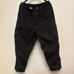 カーゴパンツ 黒 ドローコード