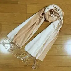 サーモンピンクグラデーション ストール 約180cm x 約59cm