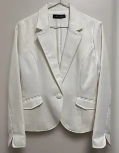 バックリボン　ホワイトジャケット　レディース　LLサイズ