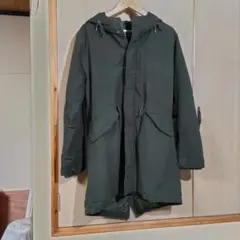 NEEDRIC フード付きモッズコート オリーブ色 Lサイズ