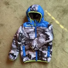 crocs 迷彩柄 フード付き中綿コート 110cm