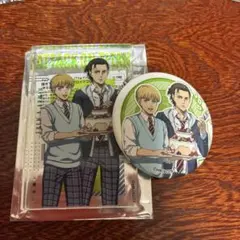 進撃の巨人 学生服ver. アクリルブロック　缶バッジ アルミン&エレン