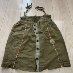 オリーブ色 ジャンバースカート 100cm