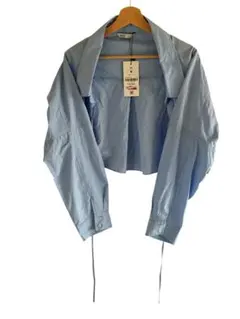 Ｌ*ｙ様 【新品タグ付】MIXXO リボンディテール シャツ Mサイズ ライトブ