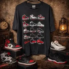 スニーカー プリント Tシャツ BIG Lサイズ 古着 ナイキスニーカーTシャツ