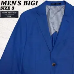 MEN'S BIGI メンズビギ テーラードジャケット ブルー L相当 春夏のサムネイル