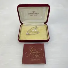 ミキモトシルバー真珠の猫ブローチ未使用 MIKIMOTO - ミキモト ブローチ パール 真珠 リス アニマル ピン