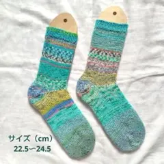 #236 jade 猪谷さんの靴下　オパール毛糸　手編み靴下