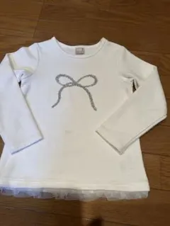 petit main リボン 長袖カットソー 110