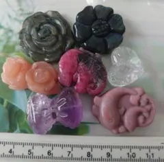 天然石パーツ40番　ビーズセット