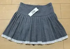 wego PHILLY レース付プリーツスカパン グレー