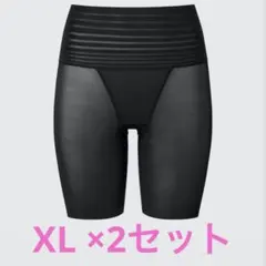 ユニクロ エアリズムボディシェイパーショーツ スムース 4分丈 ブラック 黒