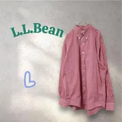 90s L.L.Bean エルエルビーン　レッドギンガムチェック長袖シャツ L