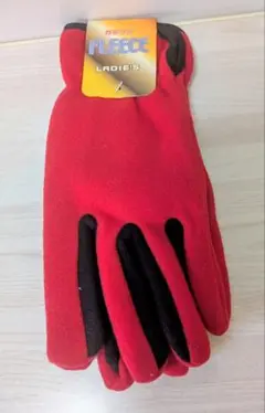 レディース フリースグローブ 赤
