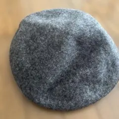 earth music&ecology グレー ベレー帽 フリーサイズ