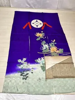 加賀のれん　花嫁のれん　郷土　タカ　珍色あり　リメイク素材 加賀友禅 花嫁のれん 花嫁暖簾 おしどり 手描き 花嫁のれん号