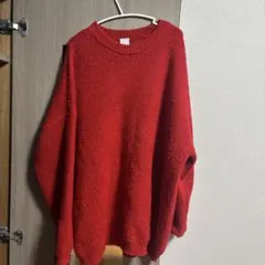 Casper John オーバーサイズ レッドニット