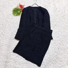 【コムサイズム】 セットアップ ジャケット スカート ツイード セレモニー L