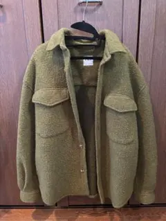 ZARA オリーブグリーン フリースジャケット L