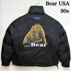 Bear USA ベア ダウンジャケット リバーシブル ビッグロゴ ブラック