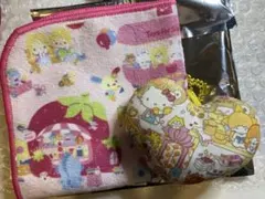 산리오 当たり 쿠지 プチタオル マスコットホルダー 세트
