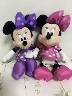 2個セット】1-2日発送 ぬいぐるみチャーム ミニーの日 ピンク 紫 新品