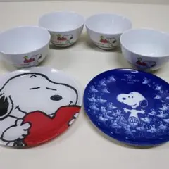 SNOOPY スヌーピー ボウル4個・皿2枚セット