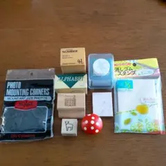 海外　はんこ　スタンプセット　アルファベット　ナンバー　消しゴムはんこ