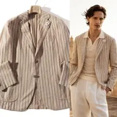 LARDINI ラルディーニ テーラード ジャケット リネン 春夏 52 XLのサムネイル
