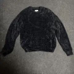 MONO-MART シャギーニット ブラック M