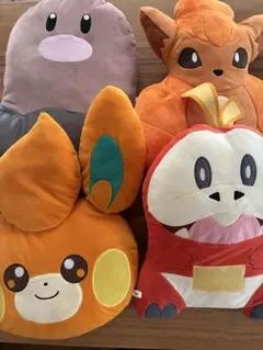 ☆4個セット☆ポケモンぬいぐるみクッション