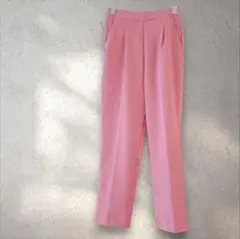 clearクリア　ピンク プリーツ スラックス　タック　S