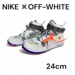 ✨美品✨　NIKE オフホワイト エアフォース 1 ミッド ホワイト 24